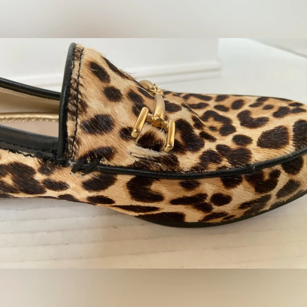 Sam Edelman Calf Hair Flats Womens Shoes Loafers Brown Leopard Cheetah Sz 5.5 - Picture 5 of 11
